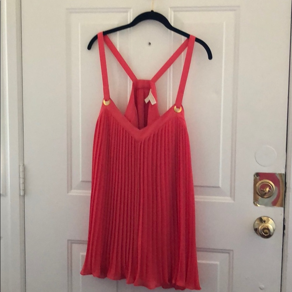 Micheal Kors Coral accordion top